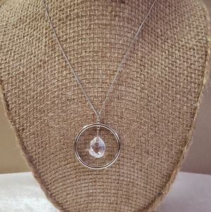 Swarovski silver tone & crystal necklace